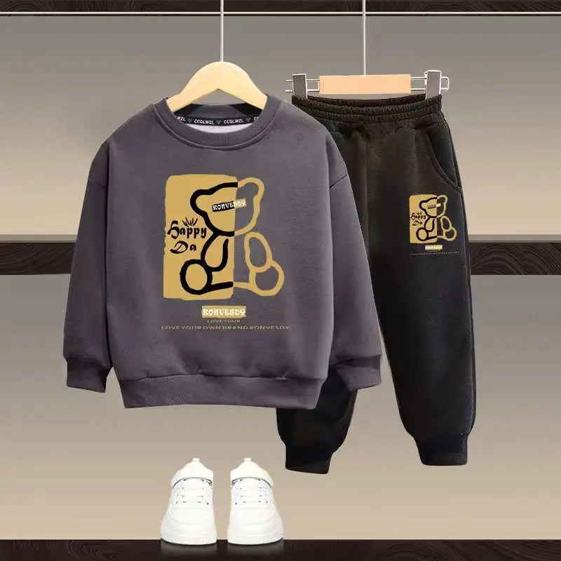 Cozy Bear Sweatshirt Pullover And Pants 2pcs (For Kids)