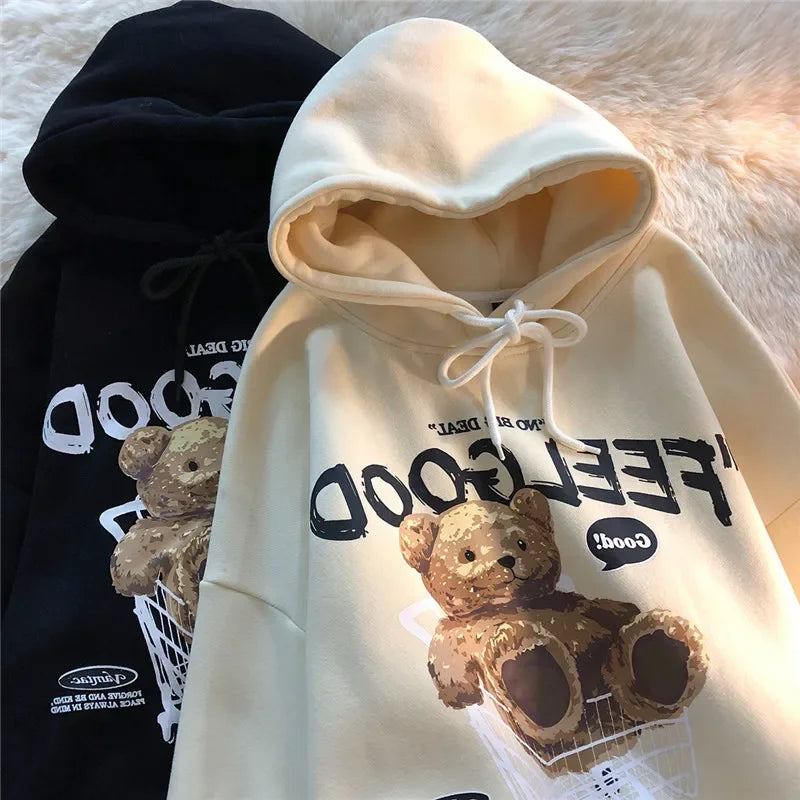 Brown Bear  Oversize Hoodies Long Sleeve